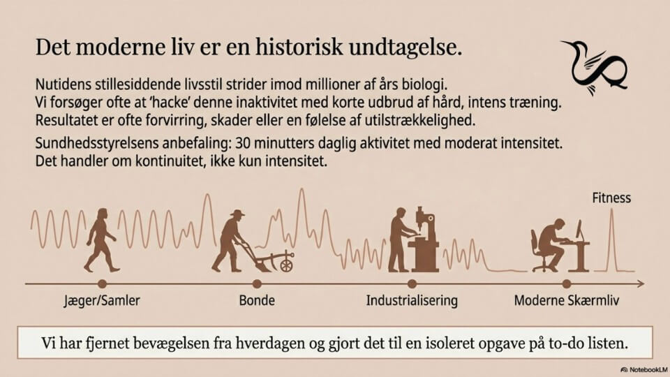 Træningsformer - moderne liv historisk