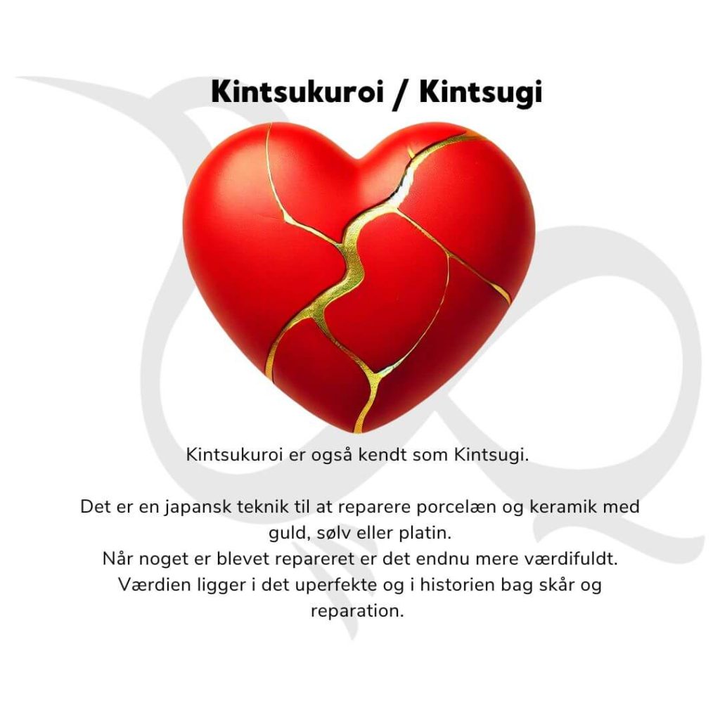 Kintsugi - hjerte - at reparere med guld.